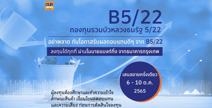 BBLAM เสนอขาย IPO ‘กองทุนรวมบัวหลวงธนรัฐ 5/22’ วันที่ 6-10 ต.ค.นี้